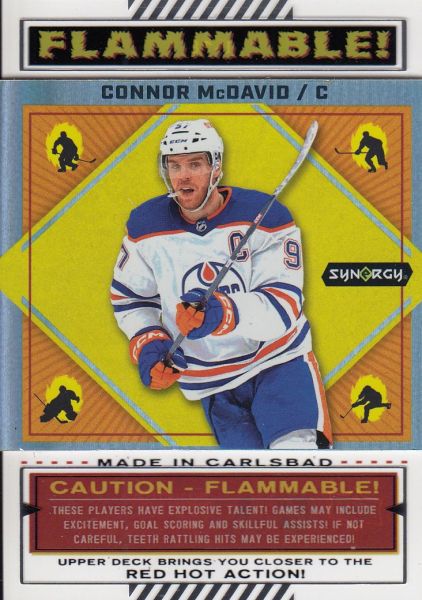 insert karta CONNOR McDAVID 23-24 Synergy Flammable číslo FL-18